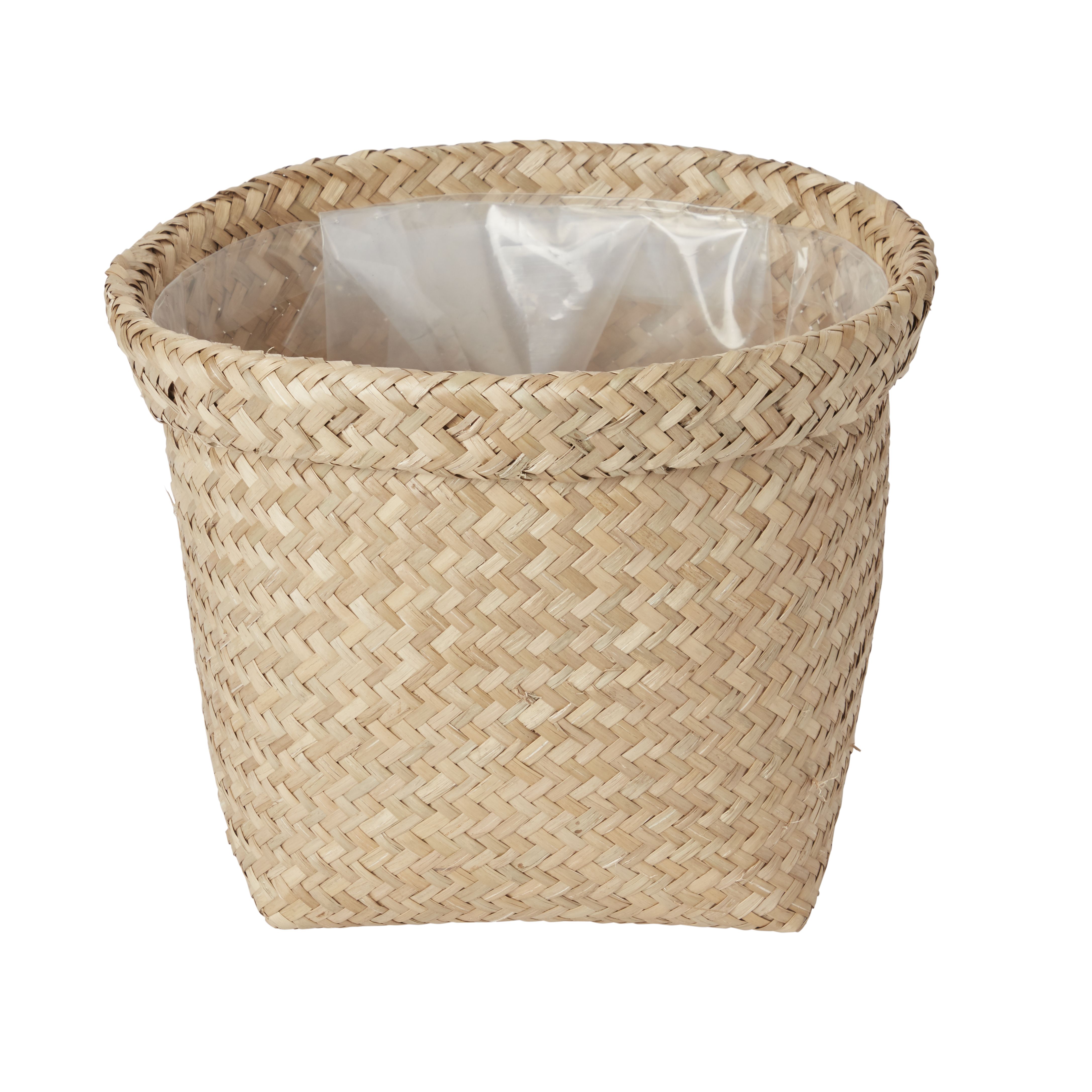 GoodHome Seagrass Herringbone Plant Pot (Dia)26.5Cm | Compare The Build