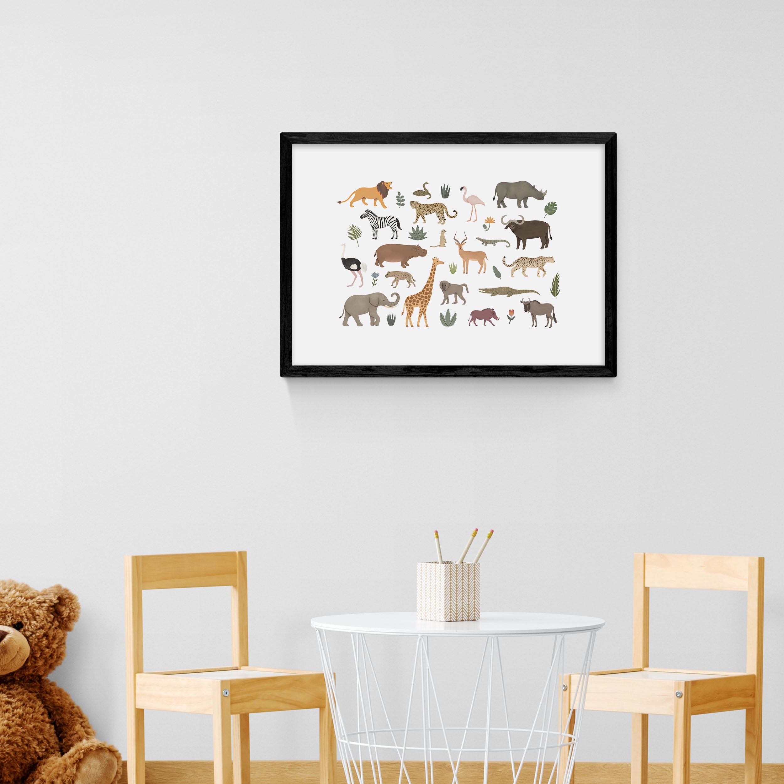 East End Prints New Safari Animals Print MultiColoured Price Comparisons | Compare The Build