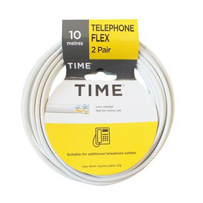 Time White 4 Core Telephone Cable, 10M Price Comparisons | Compare The Build