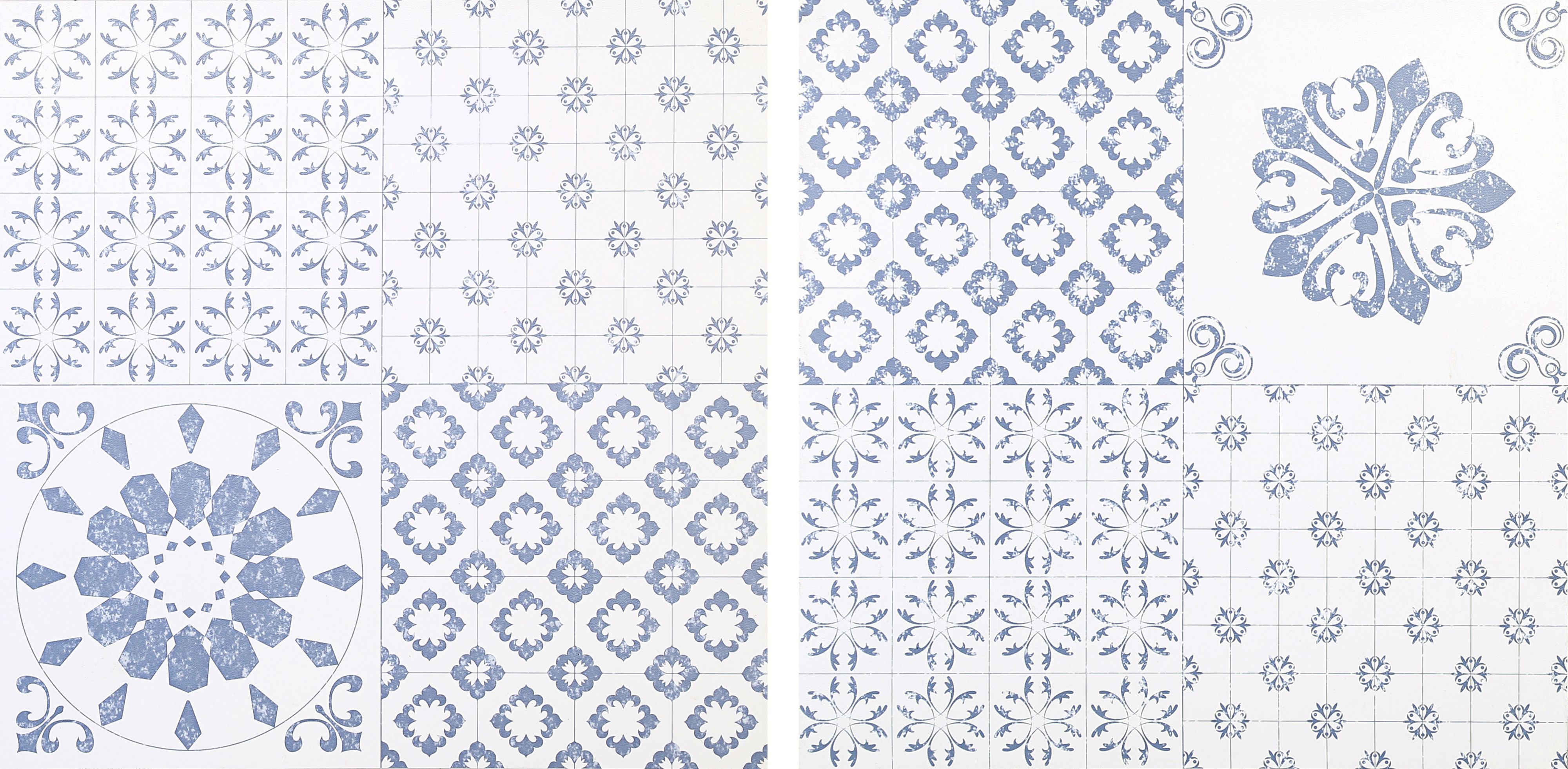 Colours Blue & White Patchwork Effect Self Adhesive Vinyl Tile, 1.02M² Pack Price Comparisons | Compare The Build