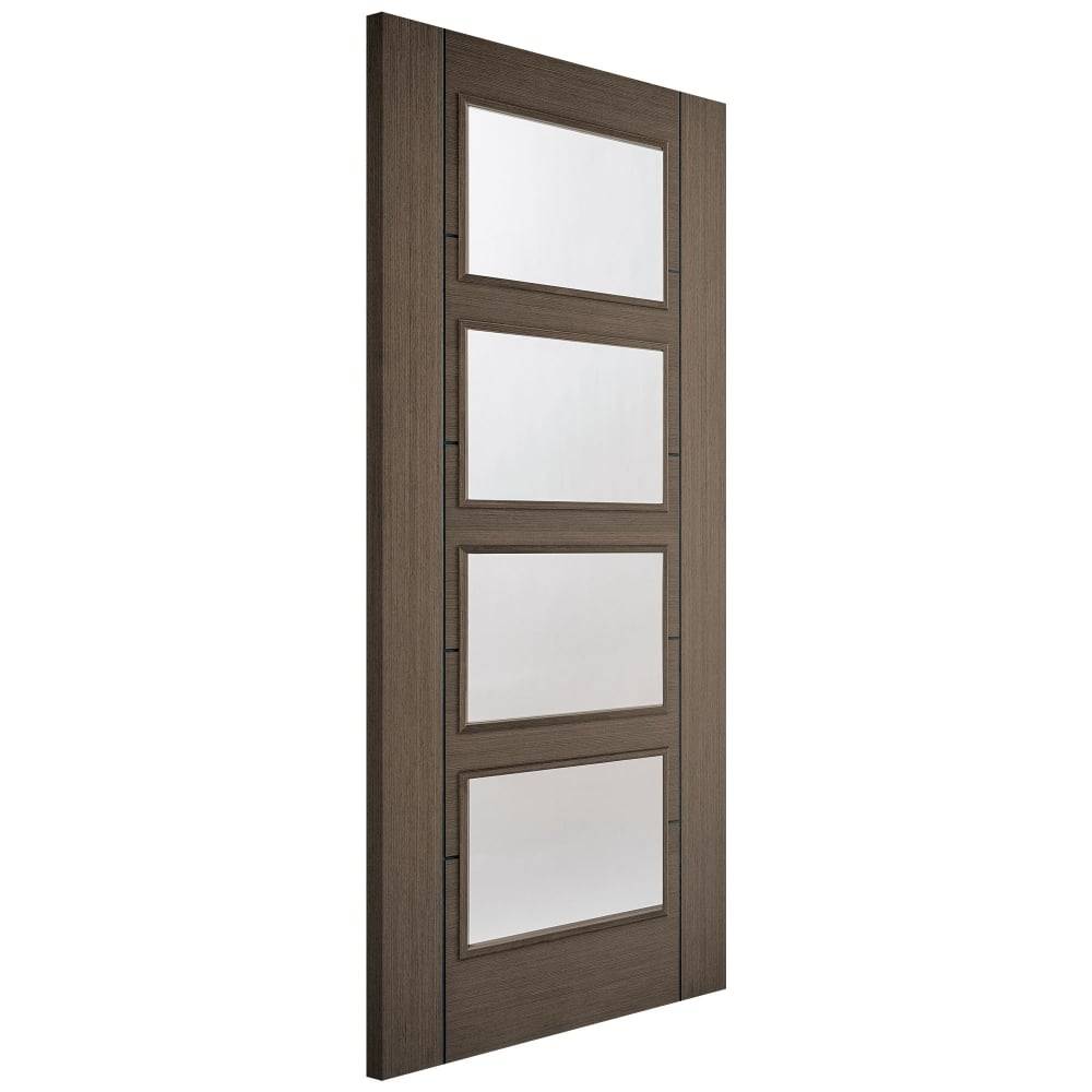 LPD Internal Chocolate Grey Vancouver Fully Finished 5P 4L Clear Glass Door 1981mm x 762mm x 35mm (78" x 30") Price Comparisons | Compare The Build