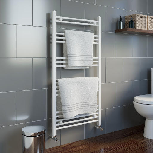 DuraTherm Heated Towel Rail White 1200 x 600mm Flat Price Comparisons | Compare The Build