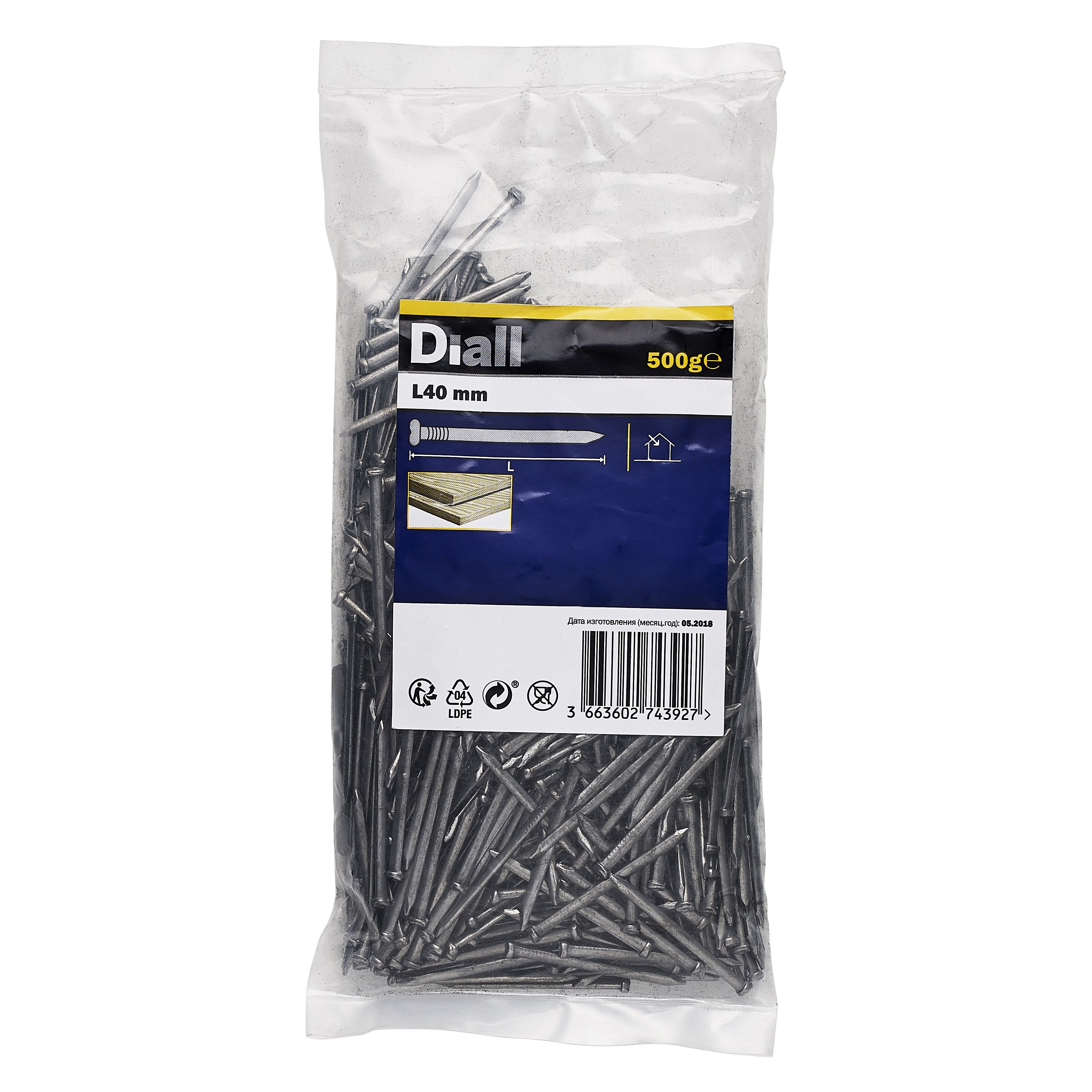 Diall Oval Nail (L)40mm 500G Price Comparisons | Compare The Build