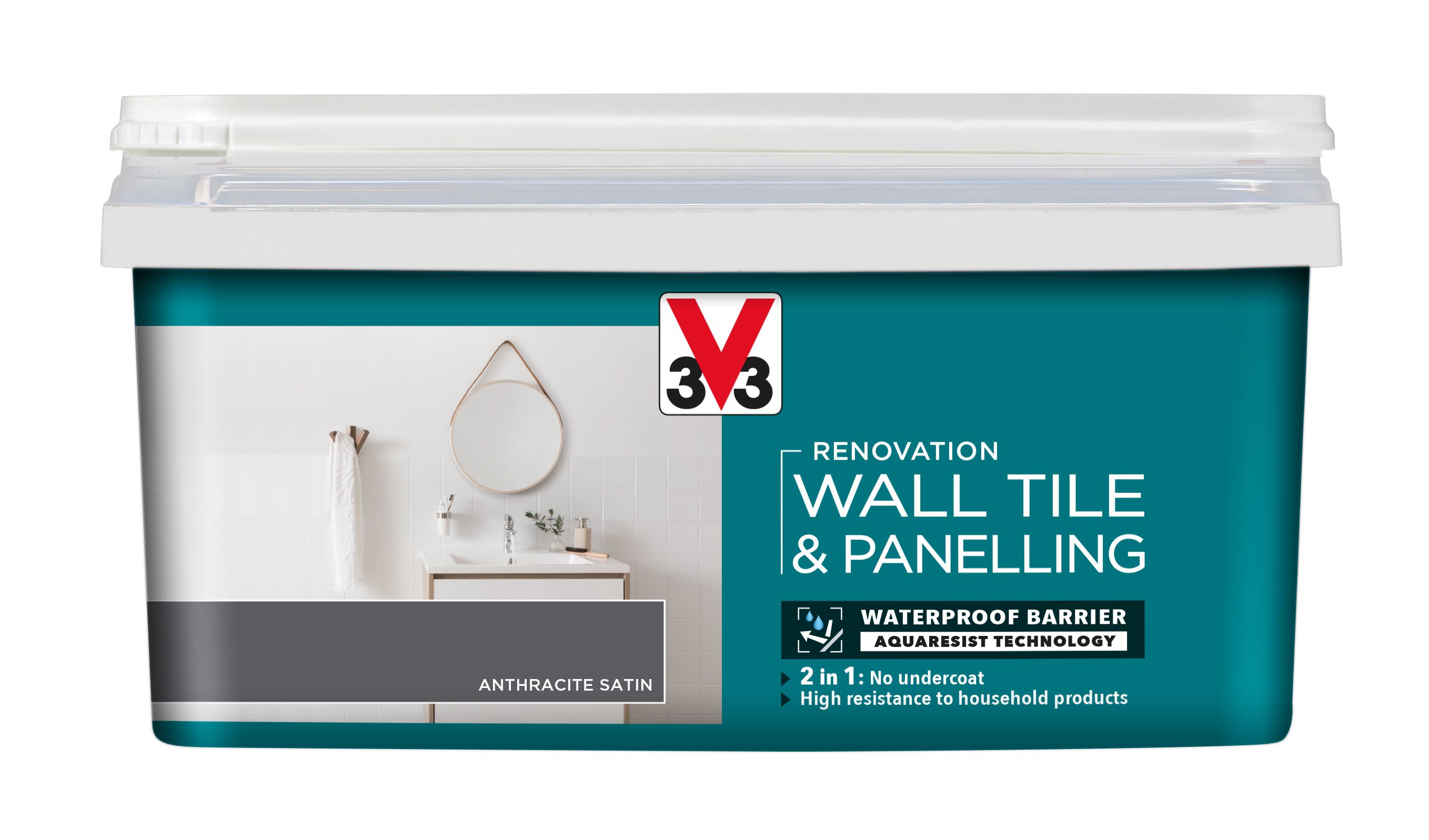 V33 Renovation Anthracite Satin Wall tile & panelling paint, 2L Price Comparisons | Compare The Build