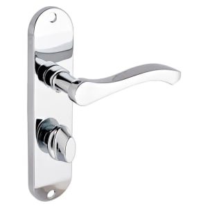 Capri Polished Chrome Lever Bathroom Door Handle - 1 Pair | Compare The Build