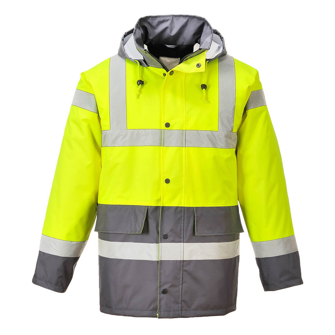 Oxford Weave 300D Class 3 Hi Vis Contrast Traffic Jacket Yellow / Grey 3XL Price Comparisons | Compare The Build