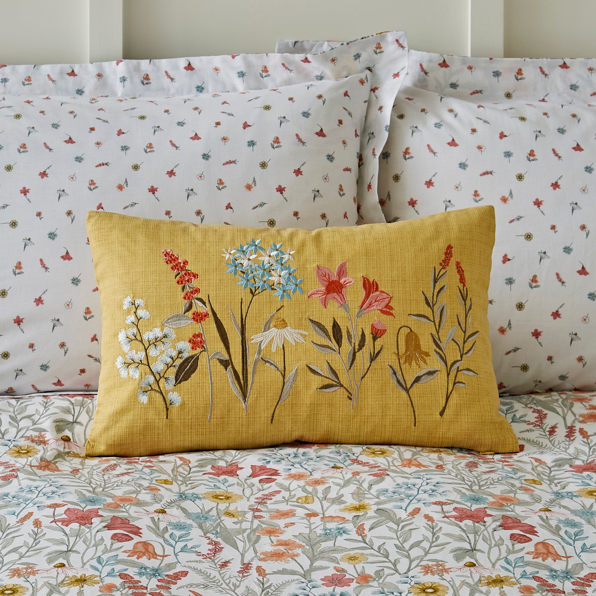 Meadow Ditsy Yellow Cushion Yellow Price Comparisons | Compare The Build