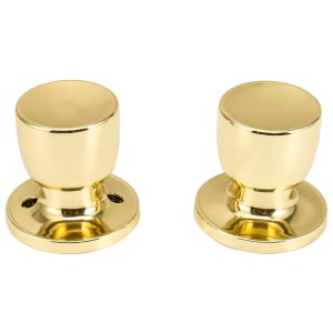 Passage Door Knob Polished Brass - 1 Pair | Compare The Build