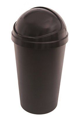 Curver Bullet Bin Black Plastic Circular Kitchen Bin, 50L | Compare The Build