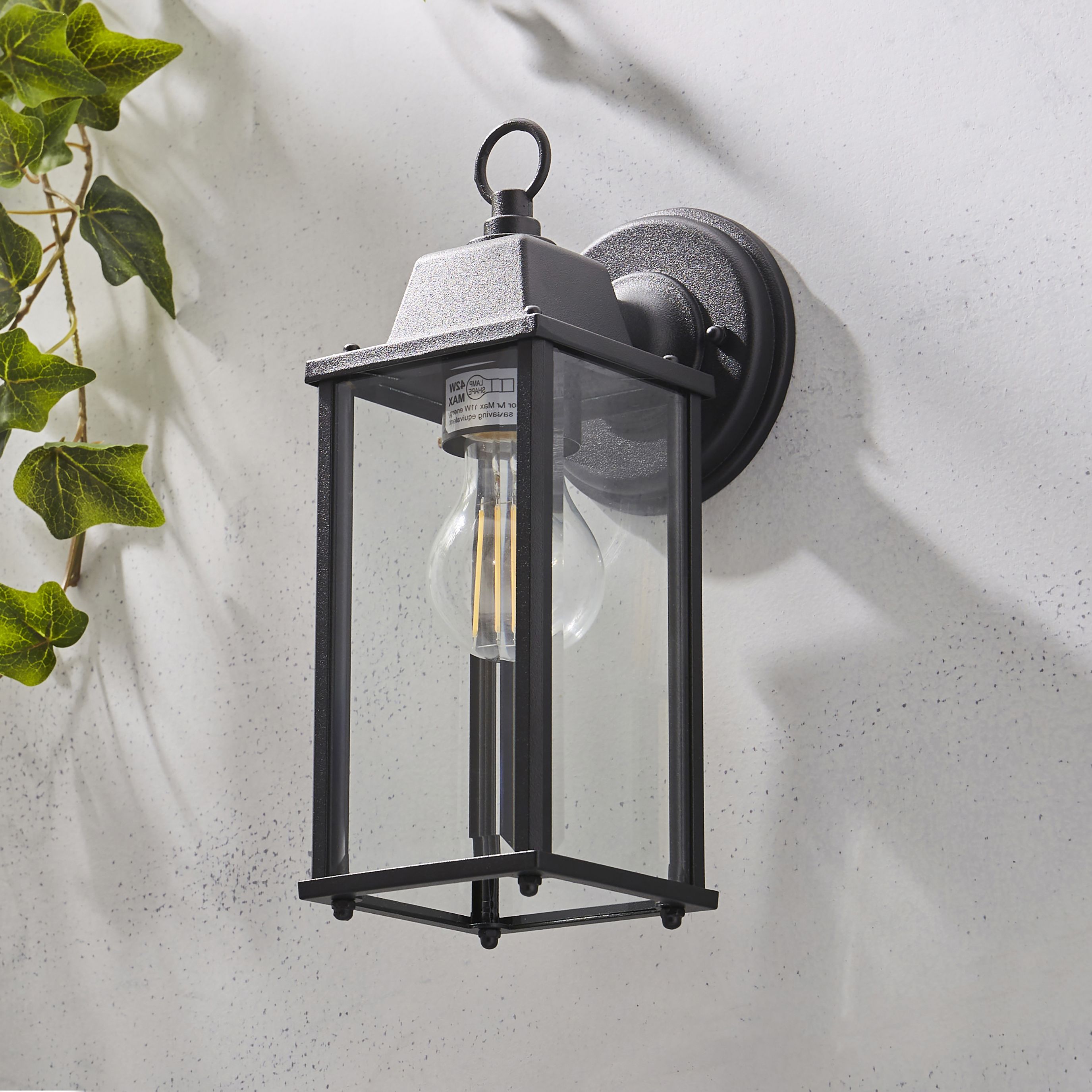 Zinc Dingle Matt Black Mains-Powered Led Outdoor On/off Wall Light (Dia)10.5Cm | Compare The Build