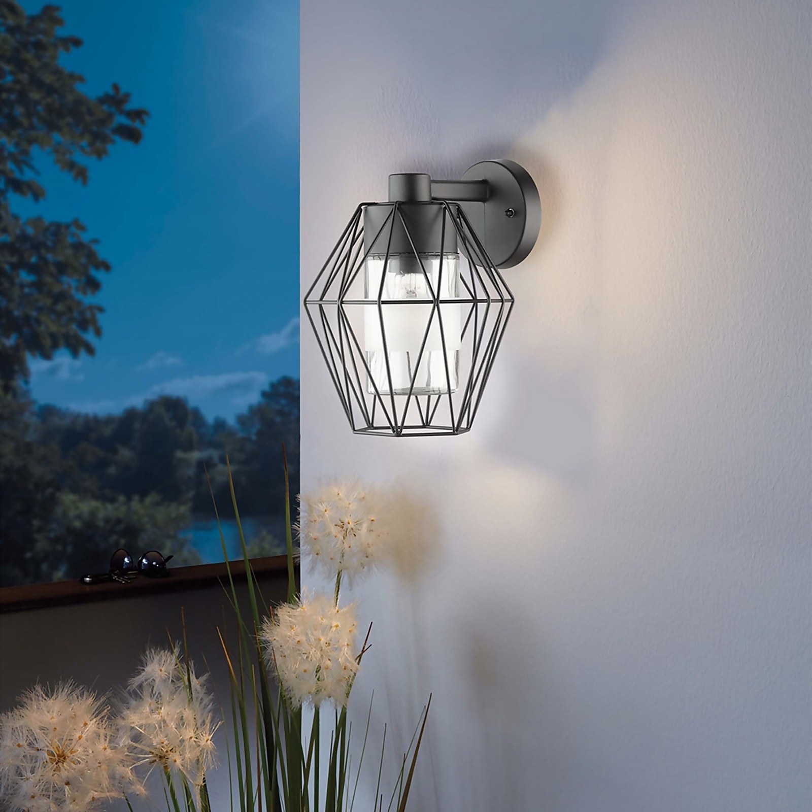 EGLO Canove Caged Exterior Wall Light | Compare The Build