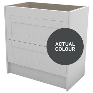 Duarti By Calypso Highwood 800mm Full Depth 2 Drawer Floor Standing Vanity Unit - Midnight Grey Price Comparisons | Compare The Build