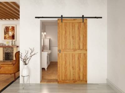 W1800 Rustic Single Door Sliding Door Kit - Max Width 1000mm - Max Weight 80kg Price Comparisons | Compare The Build