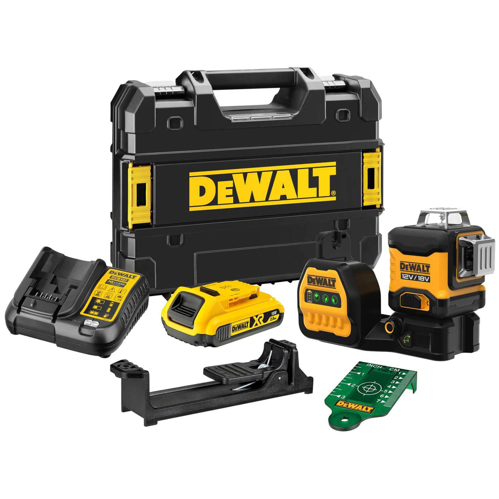 DeWalt DCE089 18v Self Levelling Cross Line GREEN Laser Level 1 x 2ah Li-ion Charger Case Price Comparisons | Compare The Build