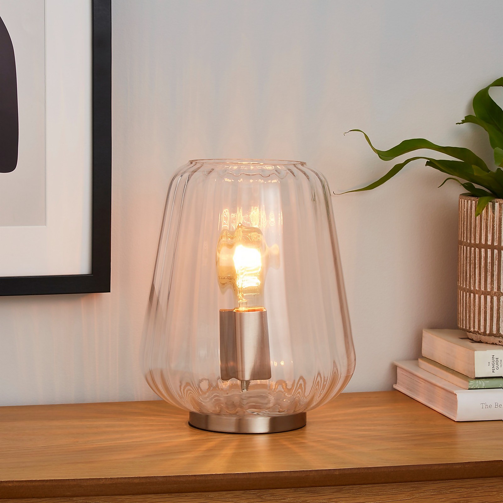 Adore Glass Table Lamp - Clear Price Comparisons | Compare The Build