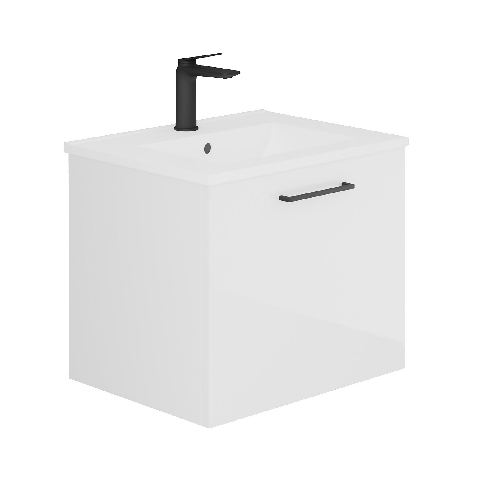 Bathstore Hartley 500mm Wall Hung Vanity Single Drawer Unit and Basin - Gloss White Price Comparisons | Compare The Build