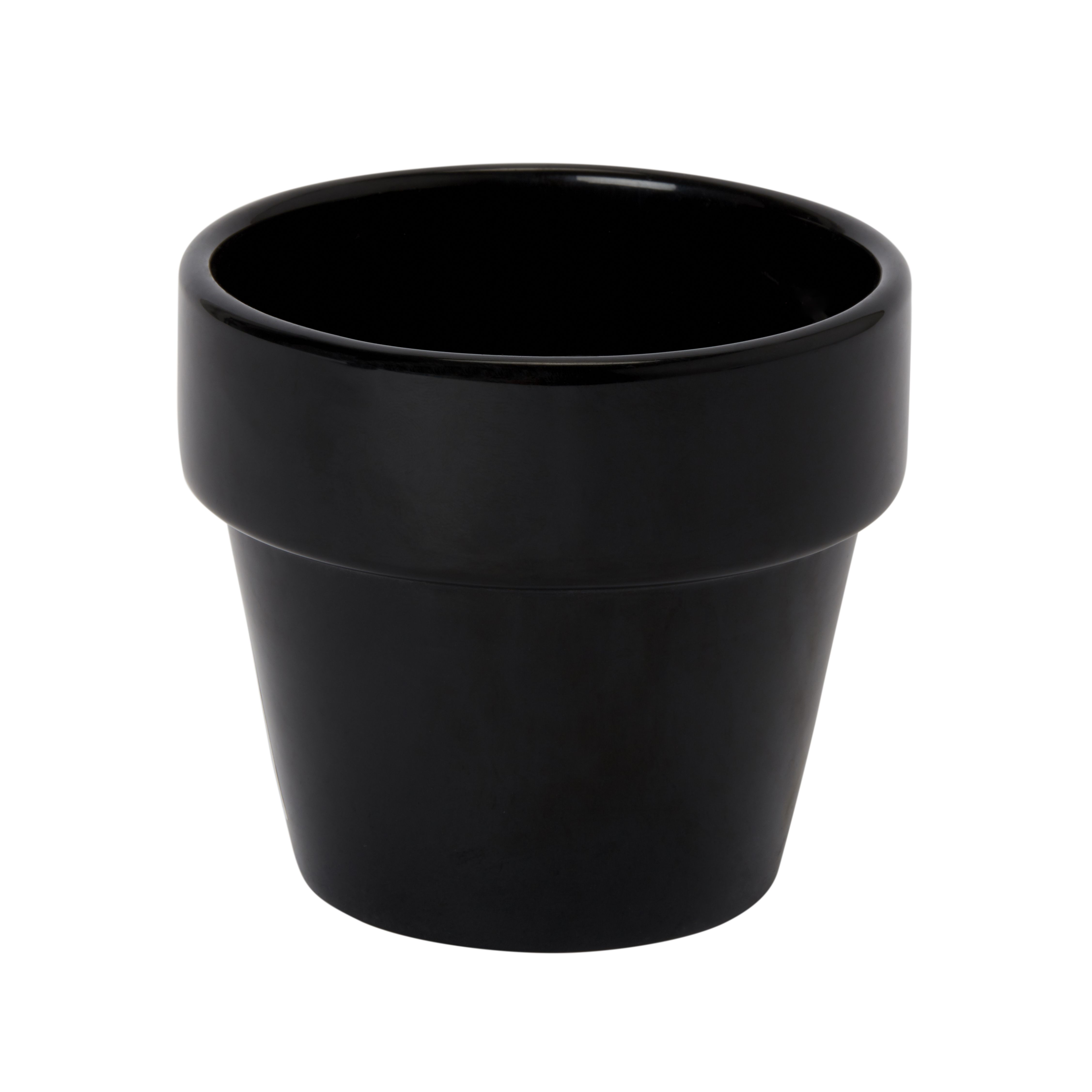 GoodHome Black Terracotta Circular Plant Pot (Dia)11Cm Price Comparisons | Compare The Build