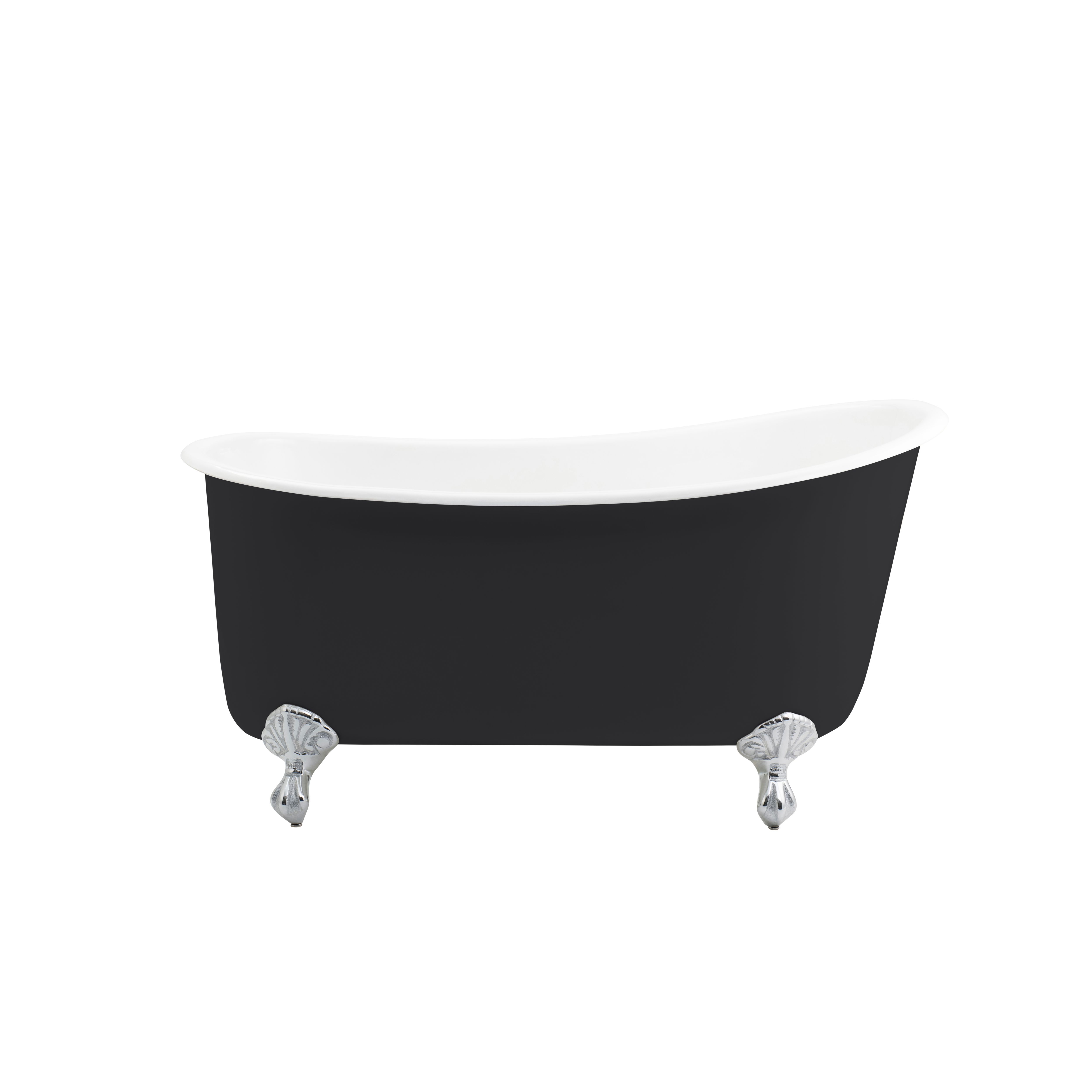 Arroll Ambrose Gloss Black Single Ended Bath (L)1370mm (W)740mm Price Comparisons | Compare The Build