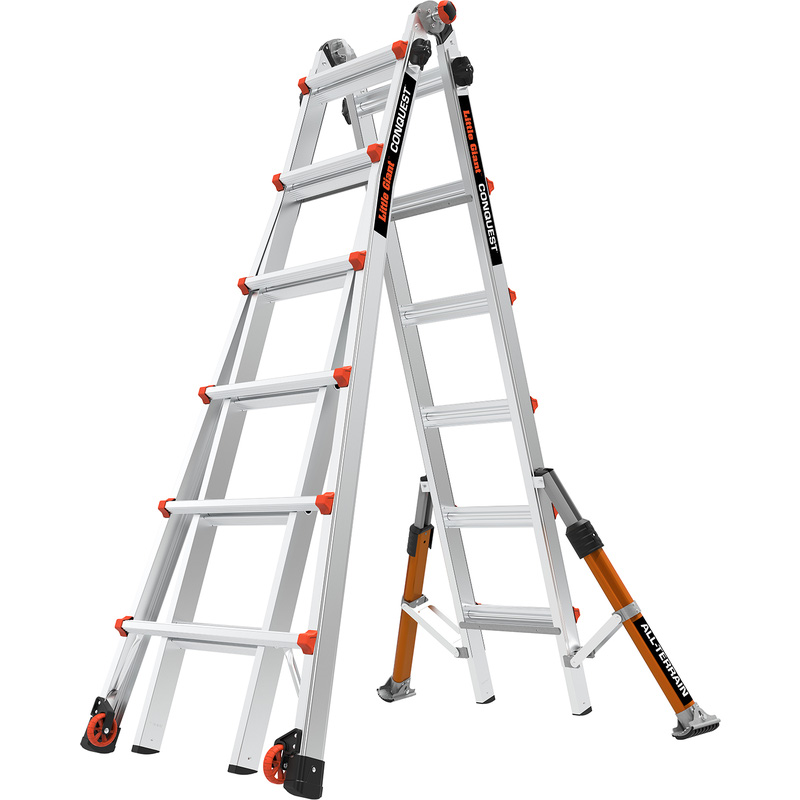 Little Giant Conquest All-Terrain Multi-purpose Ladder 6 Rung Aluminium Price Comparisons | Compare The Build