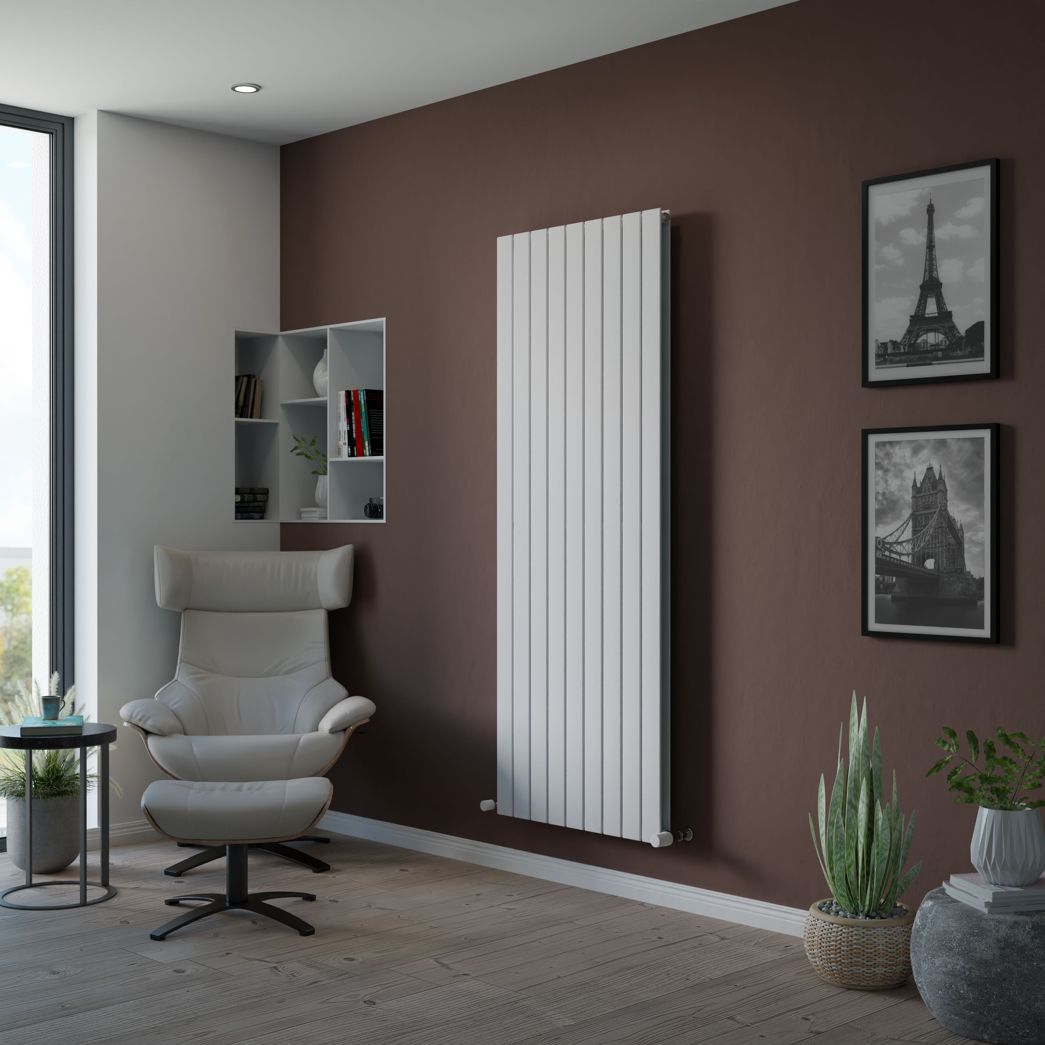 Ximax Vertirad Duplex Universal White Horizontal Or Vertical Designer Radiator, (W)670mm X (H)1800mm Price Comparisons | Compare The Build