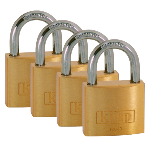 Kasp Brass Padlock - 40mm Quad Pack Price Comparisons | Compare The Build