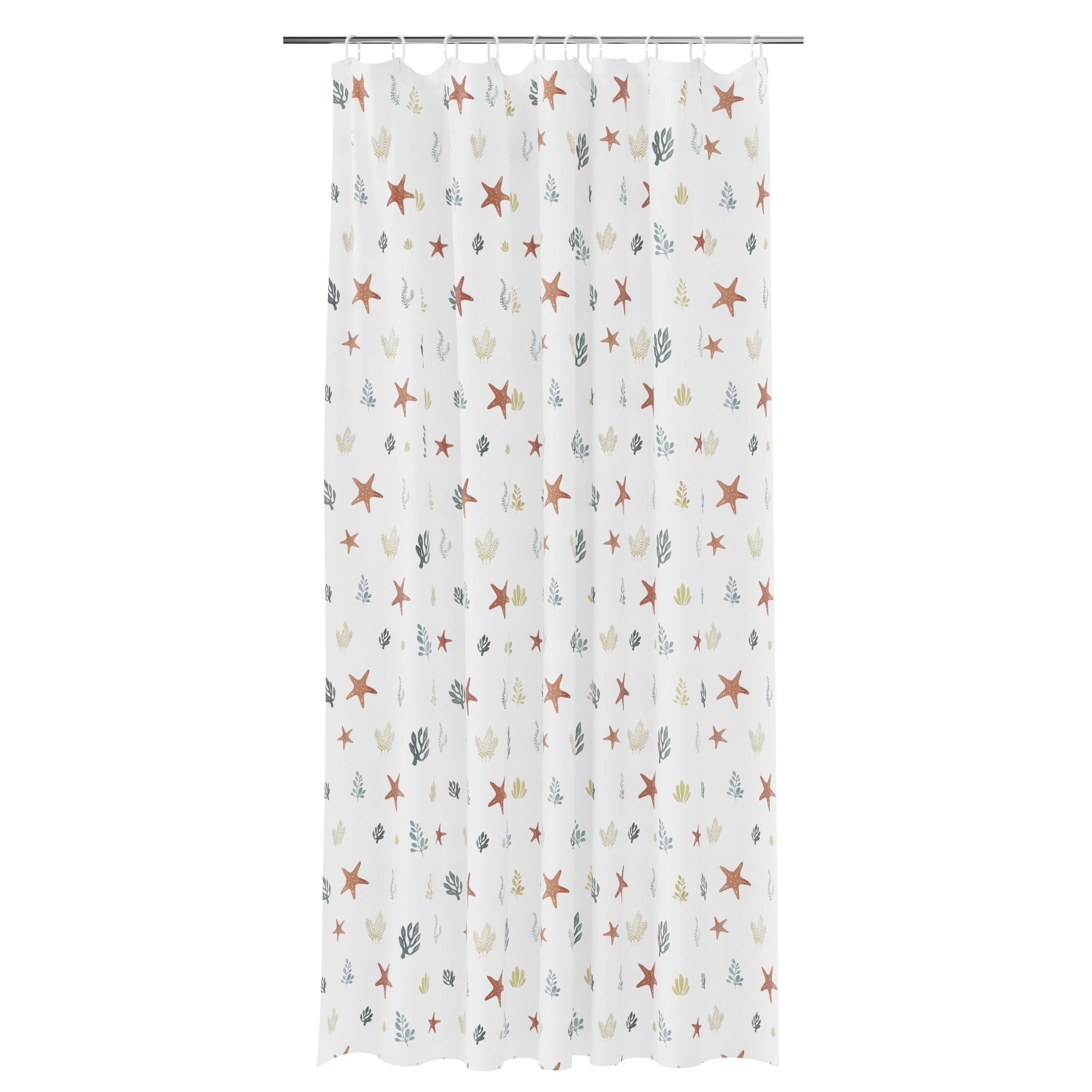 GoodHome Islay Multicolour Corals Shower Curtain (L)1800mm Price Comparisons | Compare The Build