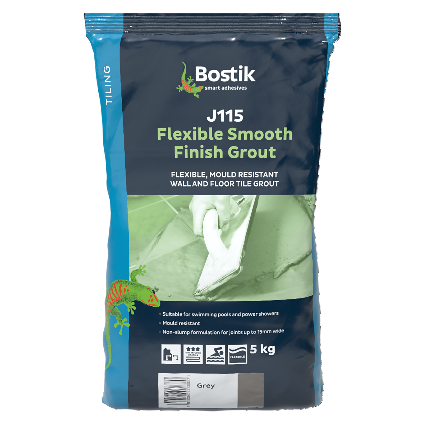 Bostik J115 Flexible Smooth Finish Tile Grout 5kg - Grey Price Comparisons | Compare The Build