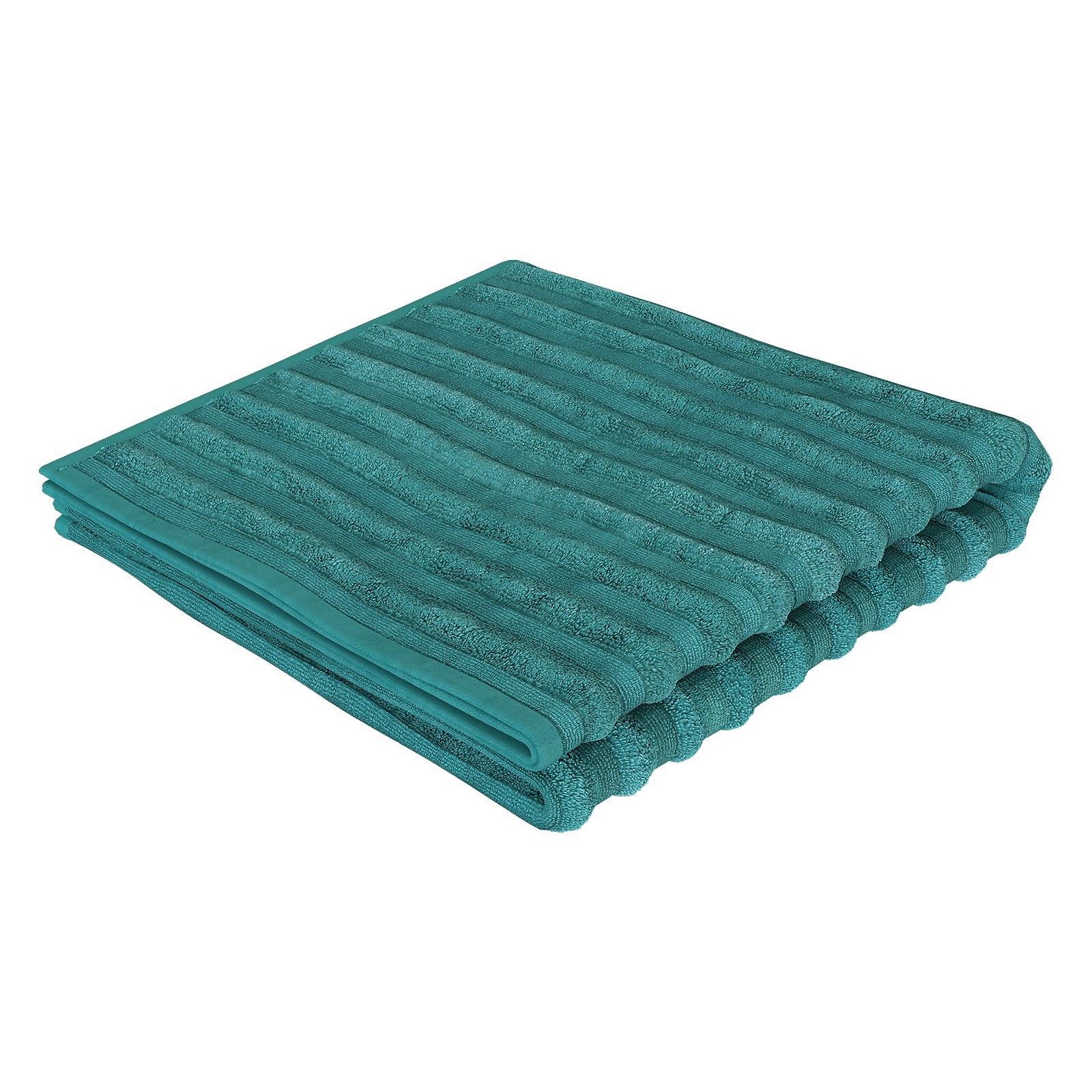 Homebase Edit Ribbed Bath Sheet - Forest - 90x150cm Price Comparisons | Compare The Build