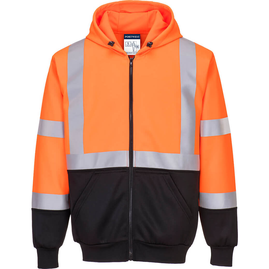 Portwest Hi Vis Two Tone Zipped Hoodie Orange / Black 5XL Price Comparisons | Compare The Build
