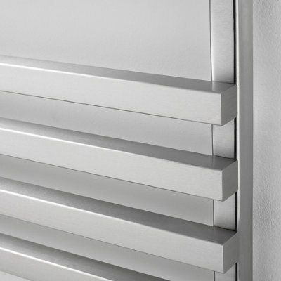 Odra 388W Electric Brushed Steel Towel Warmer (H)1100mm (W)500mm Price Comparisons | Compare The Build