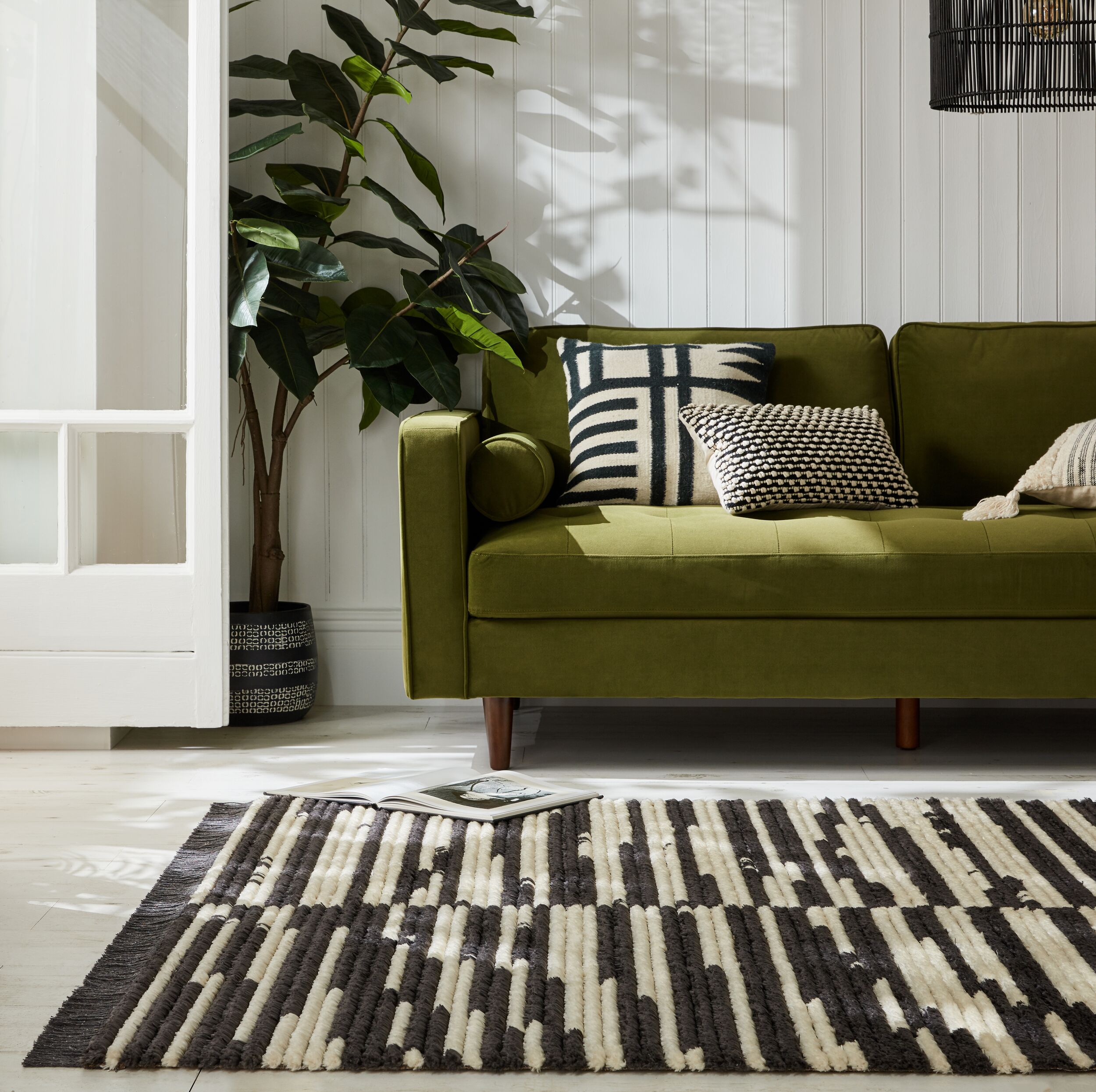 Lina Berber Rug Black and white Price Comparisons | Compare The Build