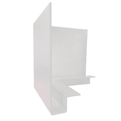 Aluminium Fascia J Profile External 90 Degree Corner - 210mm x 2mm White Price Comparisons | Compare The Build