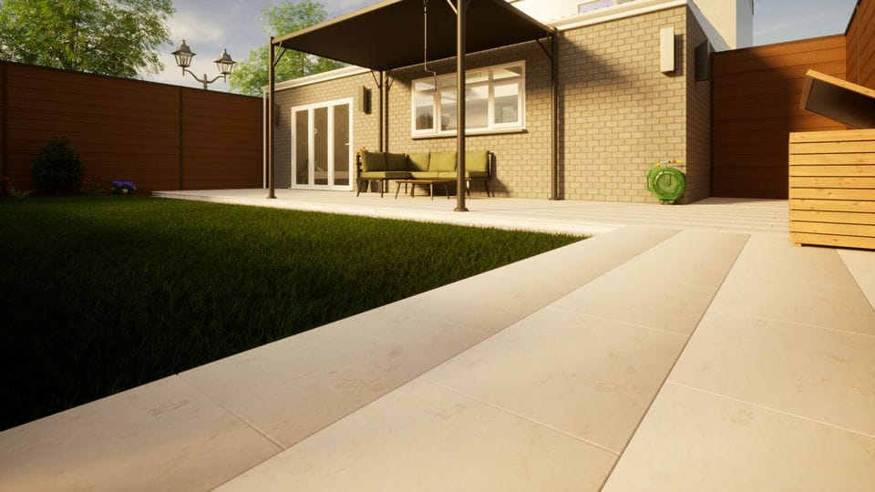 Limestone Paving - 600mm x 400mm x 25mm Jura Beige Price Comparisons | Compare The Build