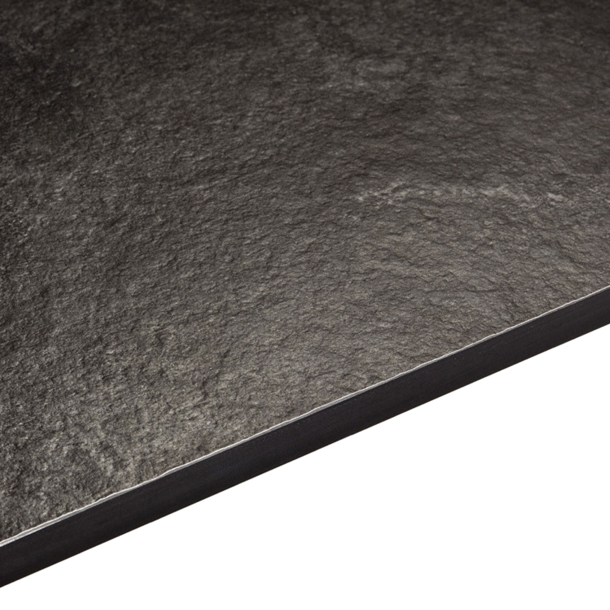 Exilis 12.5mm Zinc Argente Black Slate Effect Laminate Square Edge Kitchen Curved Worktop, (L)950mm Price Comparisons | Compare The Build