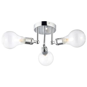 Saxby IP44 Viera Bathroom Three Light Plate LED Spotlight - Chrome with Clear Glass Shades Price Comparisons | Compare The Build