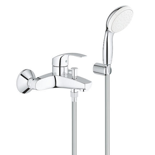 Grohe Eurosmart Wall Mounted Bath Mixer Tap with Shower Set Price Comparisons | Compare The Build