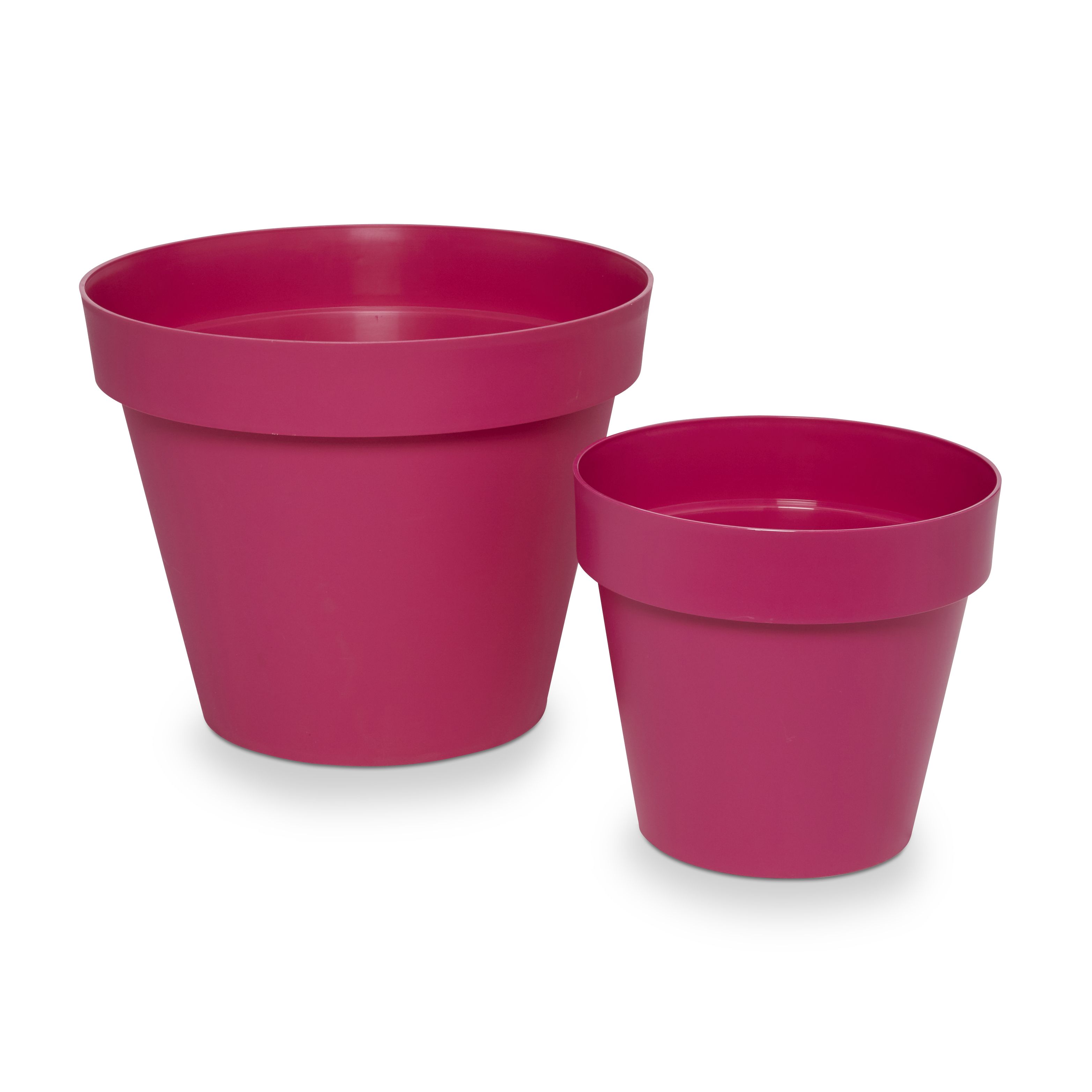 Blooma Nurgul Pink Plastic Round Plant Pot (Dia)40Cm | Compare The Build