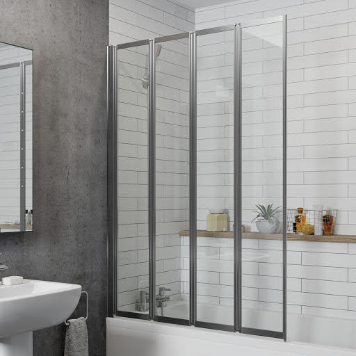 Luxura Four Panel Folding Bath Screen 992mm - Chrome Frame 6mm Price Comparisons | Compare The Build