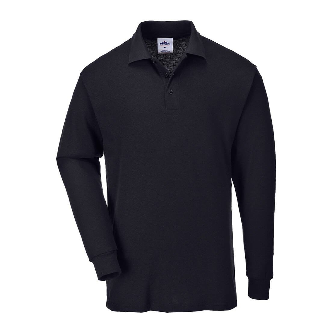 Portwest Mens Genoa Long Sleeved Polo Shirt Black M Price Comparisons | Compare The Build