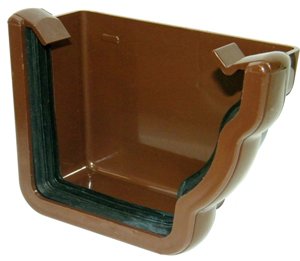 FloPlast Ogee Gutter External Stopend Right Hand - 110mm x 80mm Brown Price Comparisons | Compare The Build
