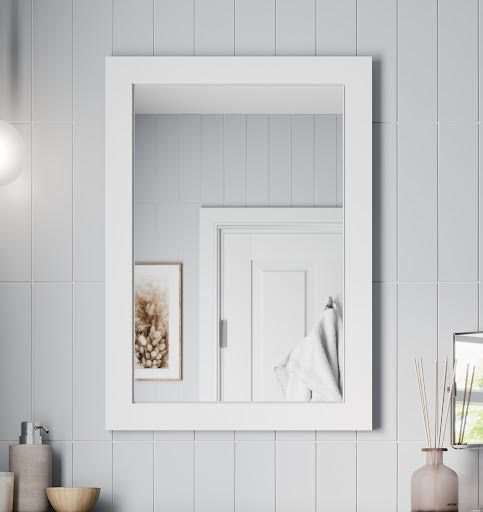 Artis Gloss White 500 x 700mm Framed Bathroom Mirror Price Comparisons | Compare The Build