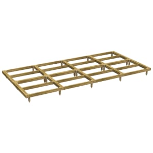 Power Sheds 16 x 8ft Pressure Treated Garden Building Base Kit | Compare The Build