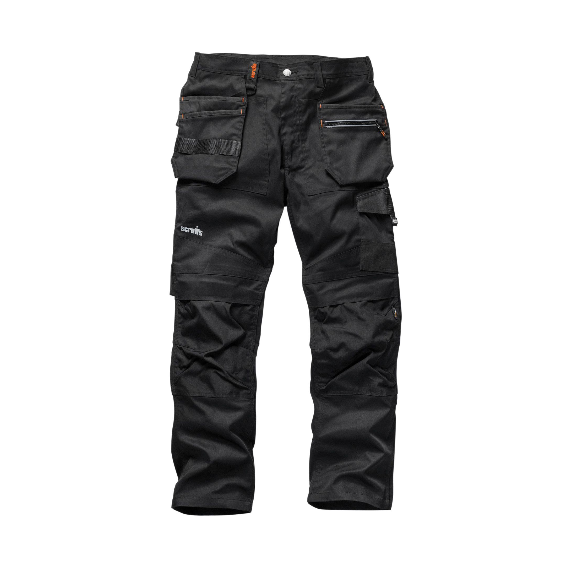 Scruffs Flex Black Men's Multi-Pocket Trousers, W32" L32" Price Comparisons | Compare The Build