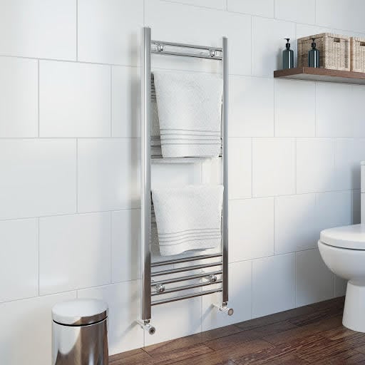 DuraTherm Heated Towel Rail Chrome 1200 x 450mm Flat Price Comparisons | Compare The Build