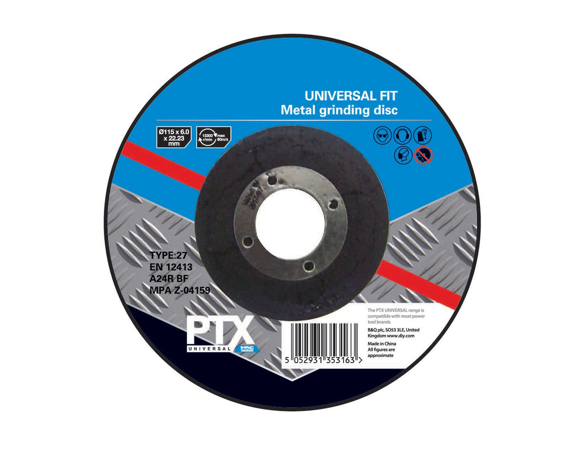 Ptx (Dia)115mm Metal Grinding Disc | Compare The Build