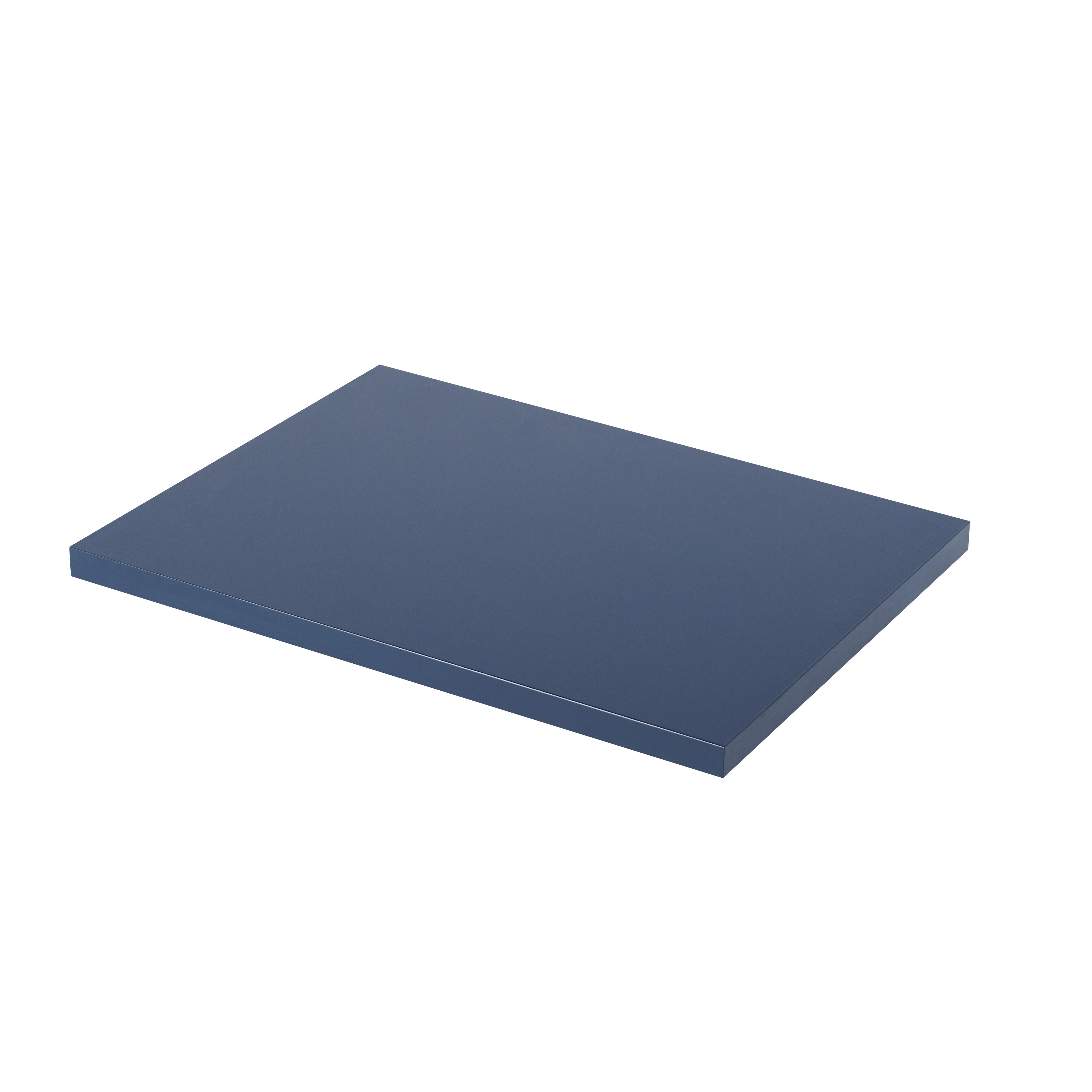 GoodHome Perma Satin Blue Square Edge Mdf Bathroom Worktop 2.8Cm X 45.2Cm X 60.5Cm Price Comparisons | Compare The Build