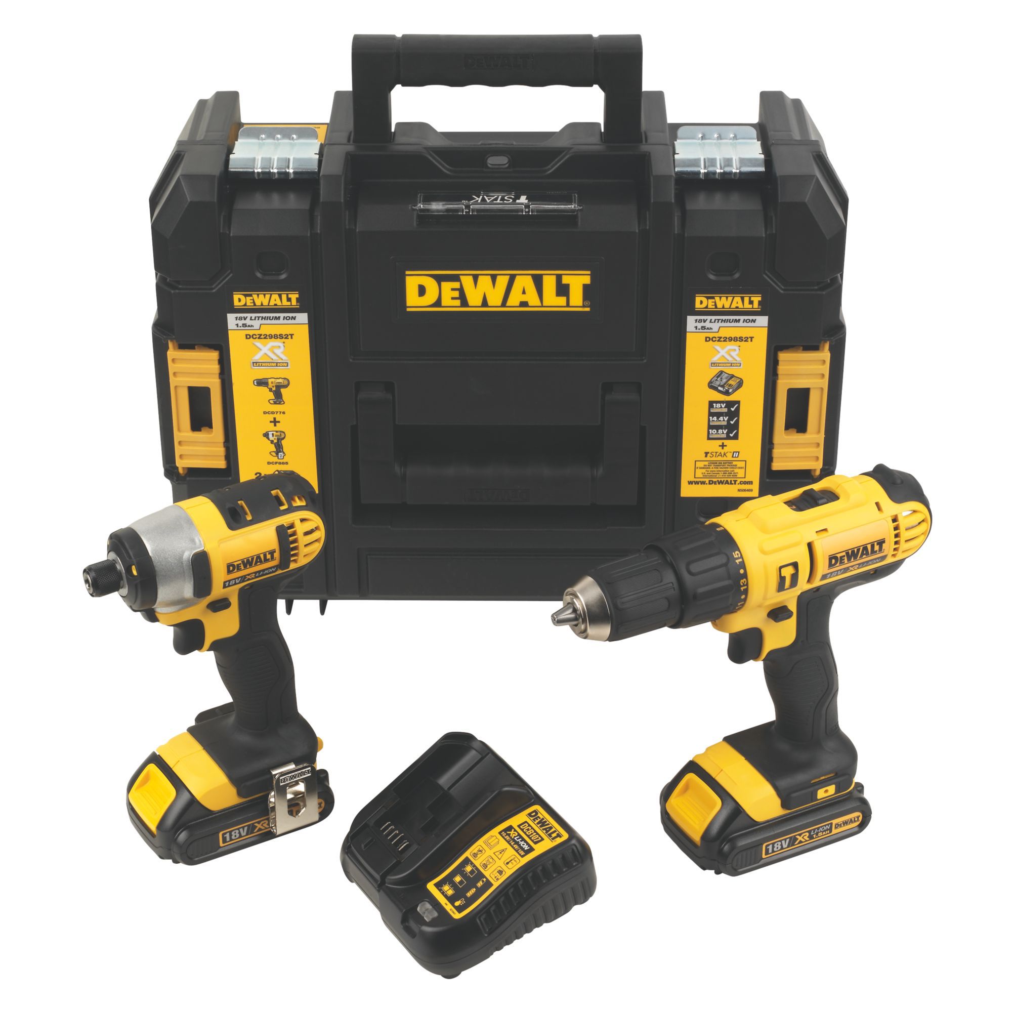 DeWalt XR 1.5Ah Li-ion Cordless Combi drill & impact driver DCZ298S2T-BQGB Price Comparisons | Compare The Build