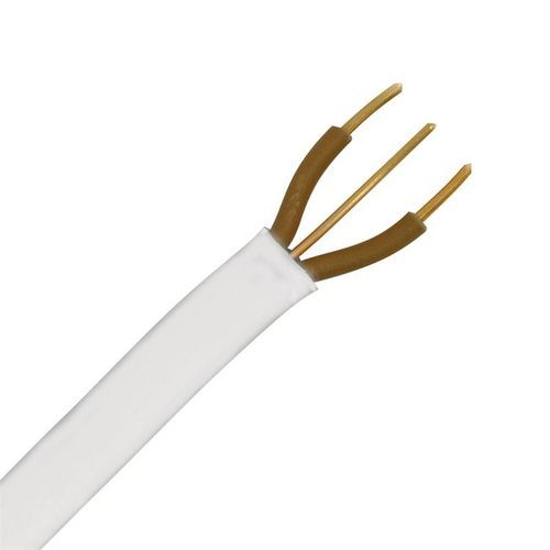 Zexum White 1.5mm 18A Twin Brown Twin & Earth (T&E) 6242B Flat LSZH (Low Smoke Zero Halogen) PVC Harmonised Lighting Power Cable - 1 Meter Price Comparisons | Compare The Build