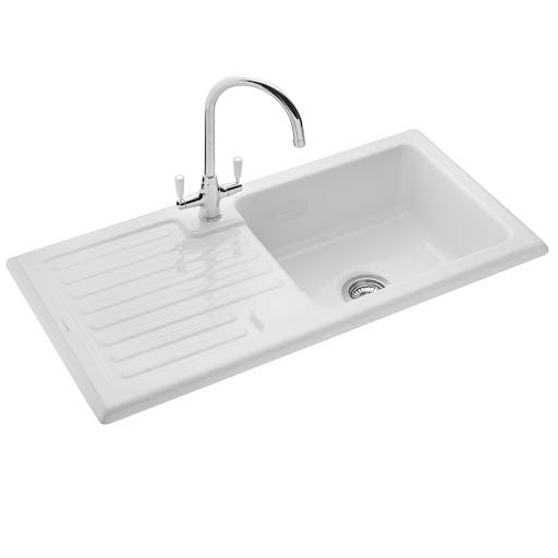 Rangemaster Rustic White Ceramic Inset Kitchen Sink 1 Bowl With Waste Price Comparisons | Compare The Build