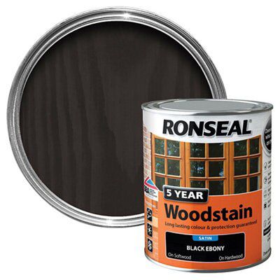 Ronseal Ebony High Satin Sheen Wood Stain, 0.75 Price Comparisons | Compare The Build